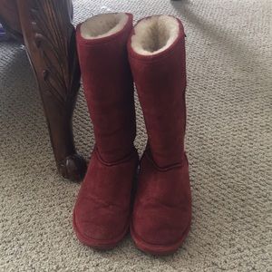 Dark Red Emma BearPaw boots